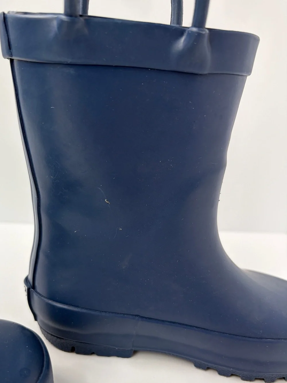 Lone Cone Toddler Unisex Rubber Rain Boots Matte Ribbon Blue Size 5